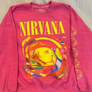 PINK URBAN OUTFITTERS NIRVANA SWEATSHIRT